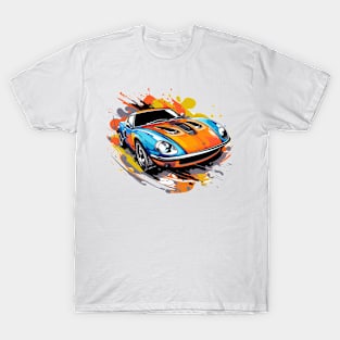 Sports Car Cartoon Illustration T-Shirt